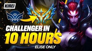 UNRANKED to CHALLENGER in 10 Hours - Elise Gameplay