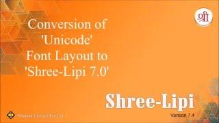 Conversion - Unicode to SL7 (Devnagari)