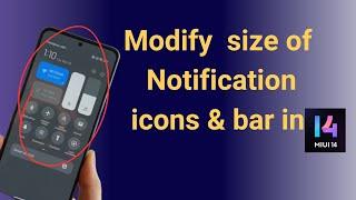 How do I change the size of my notification bar in Xiaomi Redmi phone?