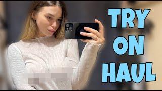 [4K] TRANSPARENT SUPER SHEER - Try On Haul with MIRROR View | Natural Body With Alina