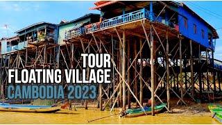 Cambodia Floating Village Tour | Tonle Sap Lake | Kampong Phluk Village 2023 [4K]