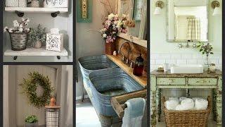 Farmhouse Bathroom Ideas - Rustic Bathroom Decor and Farmhouse Bathroom Storage Inspiration