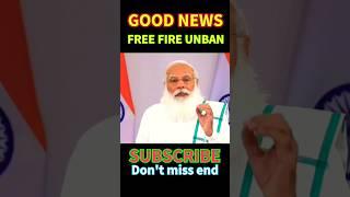 FINALLY FREE FIRE UNBANANNOUNCED PM MODI JI#shorts #freefire #youtobeshorts