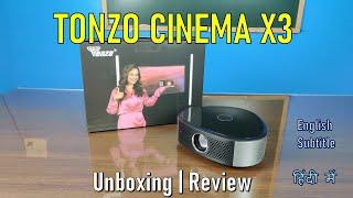 TONZO CINEMA X3 HD 720P Smart Projector | Unboxing | Review | Under 11000 Rs. | in hindi (हिंदी में)