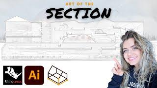 How to Draw a SECTION | 3D PERSPECTIVE SECTION DRAWING TUTORIAL  | Architecture Drawing Tutorial