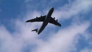 Lockheed C-5 Galaxy low takeoff & fly by.