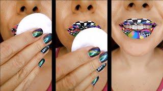 Lip art reverse makeup removal – funny or weird #Shorts ?