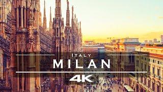 Milan Italy 4k -  Drone Aerial Relaxation Film, Calming Music, Stunning and Relaxing