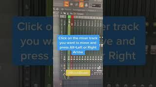 FL Studio 20 Hot Key : How to Move Mixer Tracks