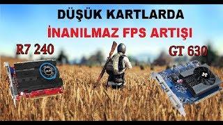 PUBG DÜŞÜK KARTLARDA FPS ARTTIRMA ! İNANILMAZ SONUÇ (R7 240 50FPS)