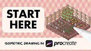 Beginner's Guide To Isometric Drawing In Procreate With Isometric Garden Tutorial