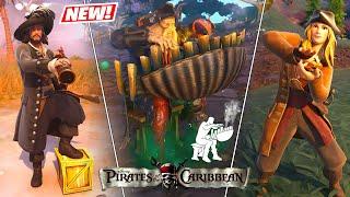Pirates of the Caribbean Skins Fortnite GAMEPLAY! (Davy Jones, Captain Barbossa & Elizabeth Swann)
