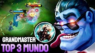 WILD RIFT DR MUNDO - TOP 3 MUNDO GAMEPLAY - GRANDMASTER RANKED