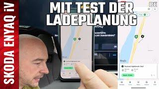 Ich teste die neue Integration des Powerpass in der MySkoda App für den ENYAQ mit Routenplanung [DE]