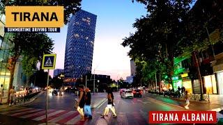 TIRANA, ALBANIA, SUMMERTIME DRIVING, KORRIK 2024 [4K]