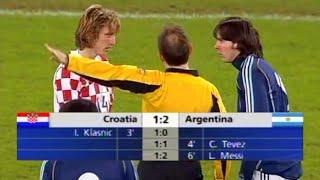 The Day Lionel Messi & Luka Modric Met For The First Time - 2006 Croatia vs Argentina Highlights