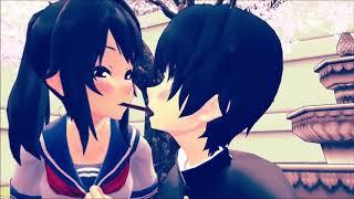 [MMD] - Pocky Game - Yandere-chan x Senpai