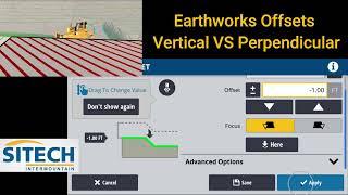 Trimble Earthworks Vertical VS Perpendicular Offsets