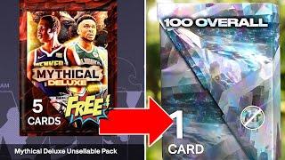 I ATTEMPT TO OPEN THE GUARANTEED 100 OVERALL MYTHICAL PACK FOR FREE IN NBA2k24 MyTeam