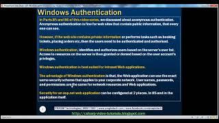 87 'Windows authentication in asp net Part 87