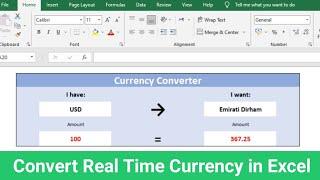 How to Add Real Time Currency Converter in Excel | Live Currency Convert in Excel