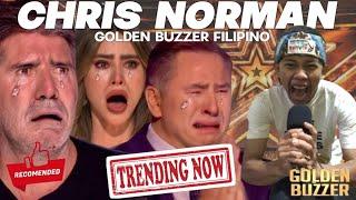 Golden Buzzer | Filipino boy makes all the judges cry with his amazing voice on Chris Norman's song