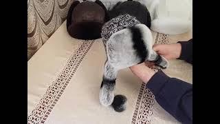 Шапка ушанка "Регина" с мехом кролика