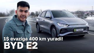 BYD E2: Toshkentdan Bochkaga 6000 so'm! / Salondagi mitti KINOTEATR / Avtoelon.uz