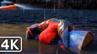 Spider-Man Found Dead Almost In River Scene 4K ULTRA HD - Spider-Man No Way Home Movie Suit