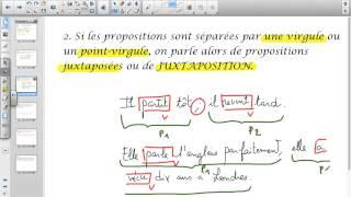 Phrase complexe : coordination & juxtaposition