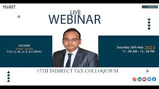 17th INDIRECT TAX COLLOQUIUM TAX CONNECT and VILGST