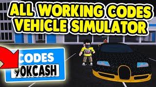 ALL WORKING ROBLOX VEHICLE SIMULATOR CODES