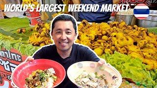 THAI STREET FOOD at Bangkok's Craziest Market!  CHATUCHAK WEEKEND MARKET