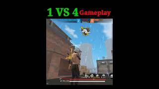 #freefireshorts  1 vs 4 Gameplay