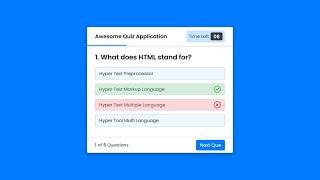 Create a Quiz App with Timer using HTML CSS & JavaScript | CodingNepal