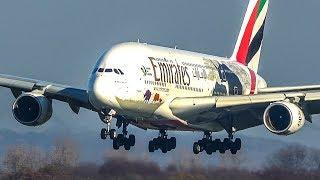 14 BIG PLANE LANDINGS - Airbus A380, Boeing 767, B787 ... (4K)