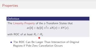 Z-Transform Properties (Linearity, Time Reversal, Time-Shift, and Exp. Sequence) - ZT Part 1