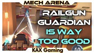 RAILGUN GUARDIAN absolutely SLAPS in 2v2 - Mech Arena