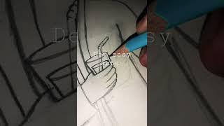 A boy drawing with the glass # drawing # shorts # viral # trending #dev easy arts