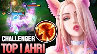 WILD RIFT AHRI - TOP 1 AHRI GAMEPLAY - CHALLENGER RANKED