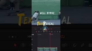 Text masking reveal in DaVinci Resolve