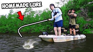 1v1 Homemade Lures ONLY Bass Fishing Tournament!!! (INSANE)