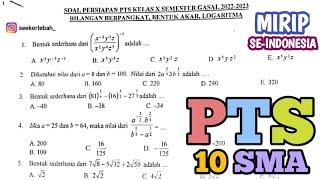 [FuLL] 30 SOAL PTS GANJIL MATEMATIKA KELAS 10 SMA‼️KURIKULUM MERDEKA