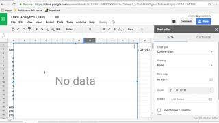 Google Sheets creating a pie chart