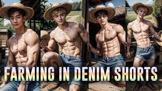 FARMING IN DENIM SHORTS [AI Art Lookbook] #aiart #ailookbook #aimodel