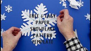 Amazing Free & Easy Paper Snowflake Pattern Template HS