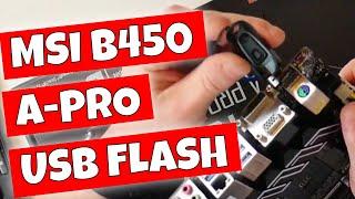 MSI B450-A Pro MAX USB BIOS Flash Guide M Flash Without CPU
