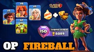 6khit with️FIREBALLRR Attack Strategy Root Raider, Valkyrie Overgrowth spell [clash of clans]