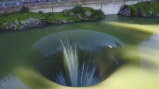 Flying a drone into the Lake Berryessa spillway