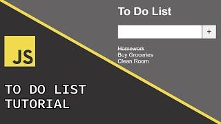 To Do List | Javascript Beginner Project Tutorial